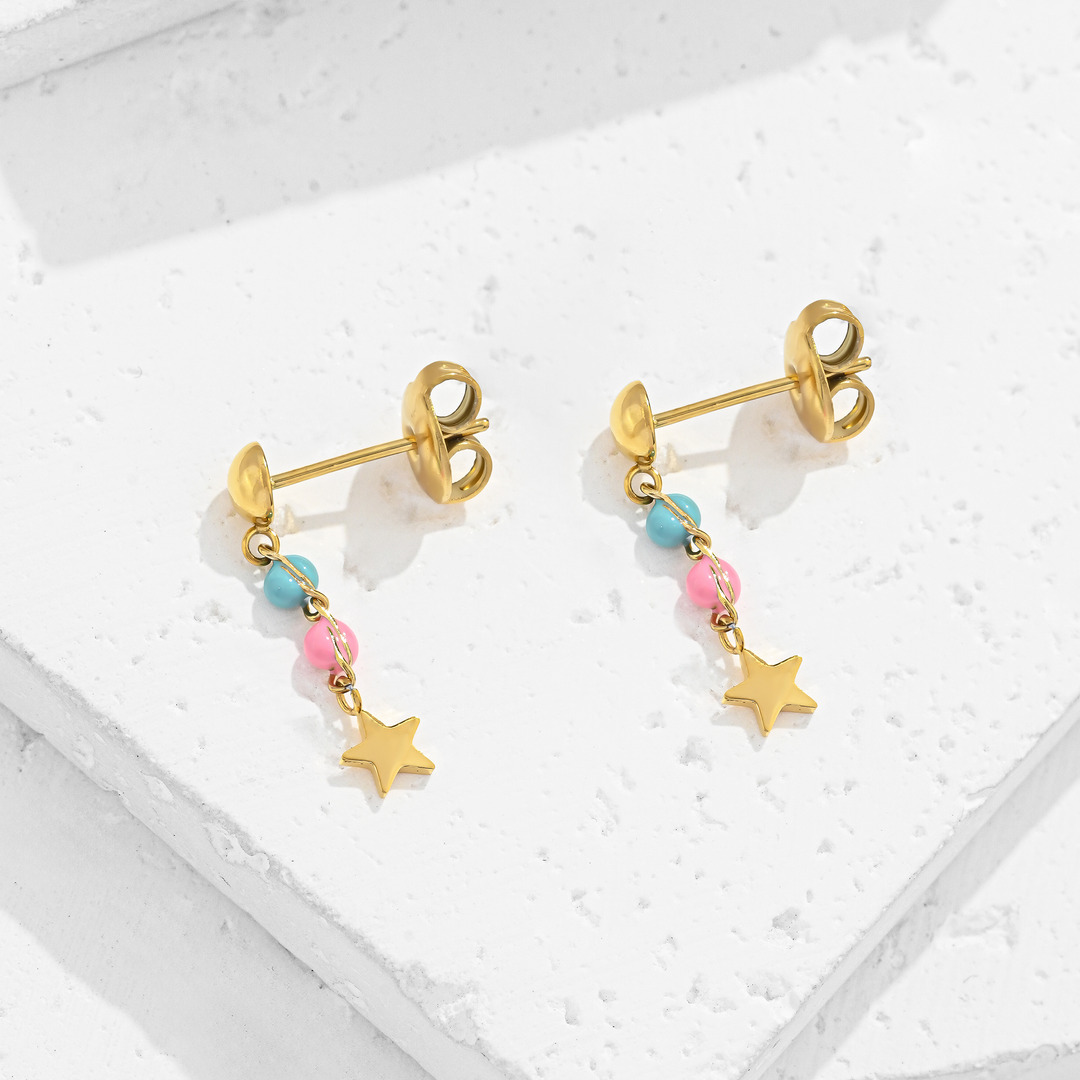 Aretes Acero Candy Star