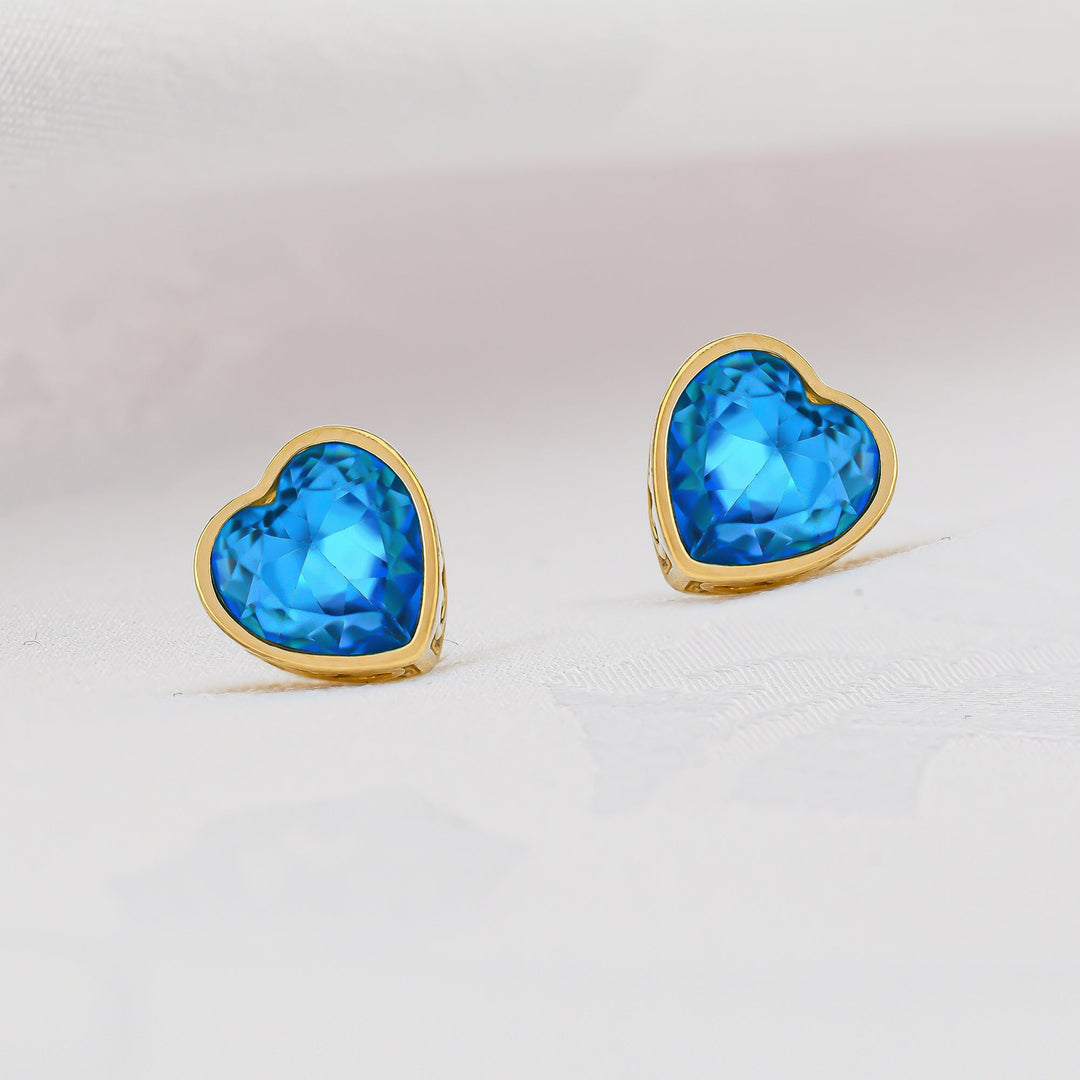 Arete Acero Amor Azul