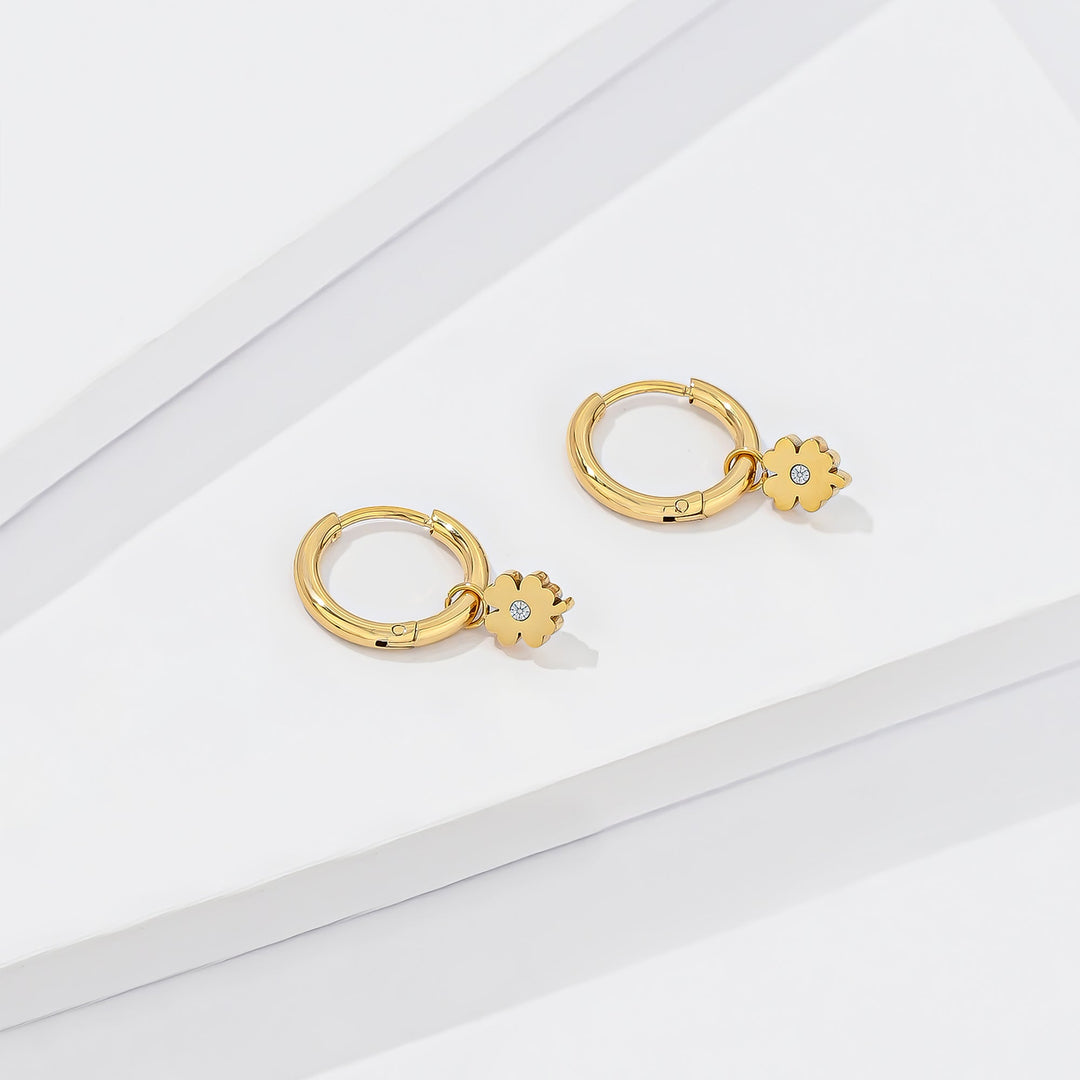 Aretes Acero Trilogía de Suerte
