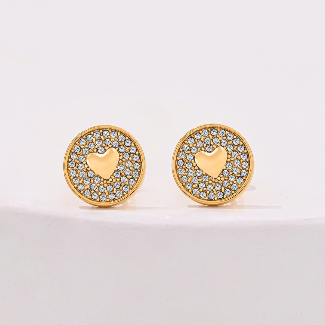 Aretes Acero Destellos del Corazón