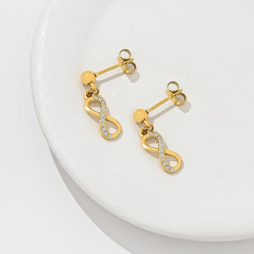 Aretes Acero Infinito Brillante