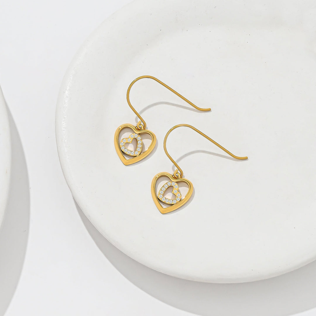 Aretes Acero Amaranto