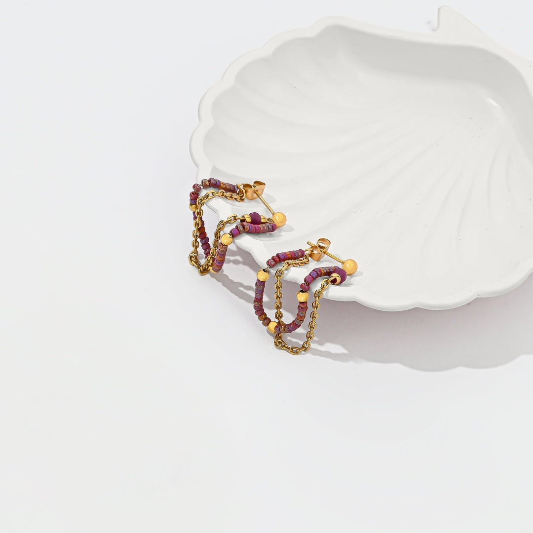 Aretes Acero Crimsoné