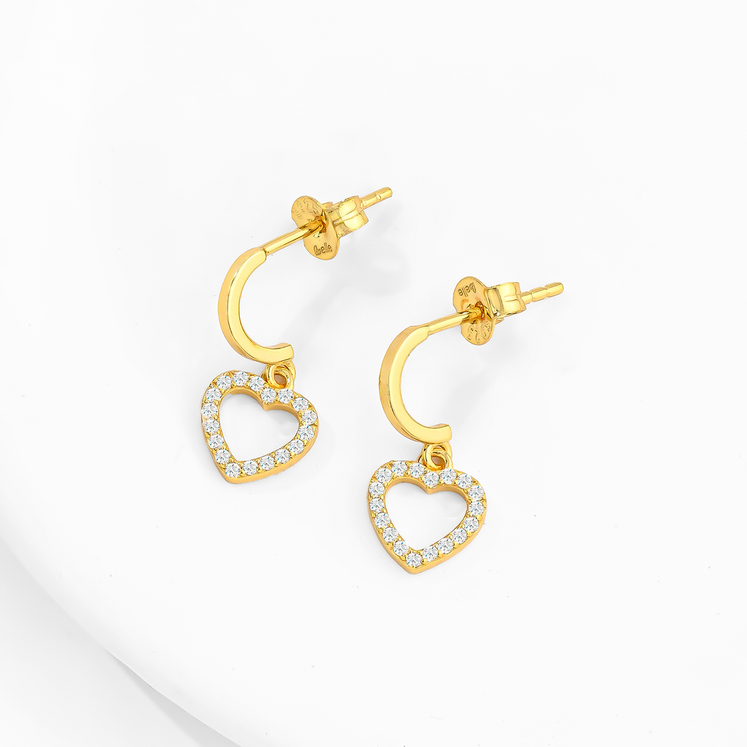 Aretes Plata 925 Corazón Infinito