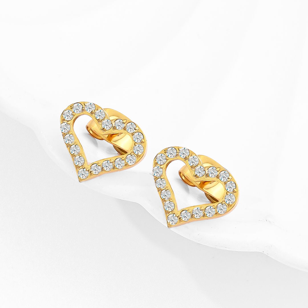 Aretes Acero Luz Corazón