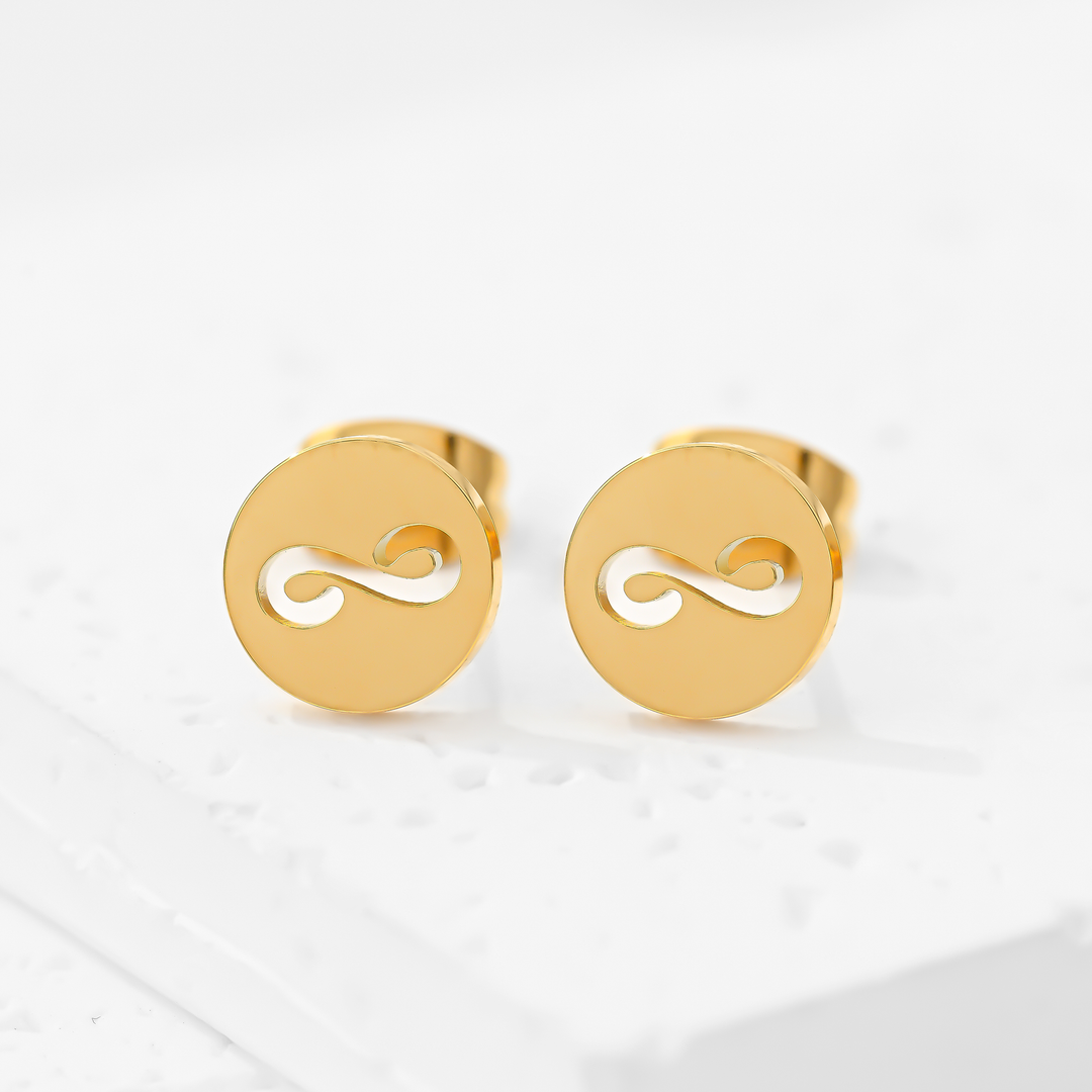 Aretes Acero Corazón Por Siempre