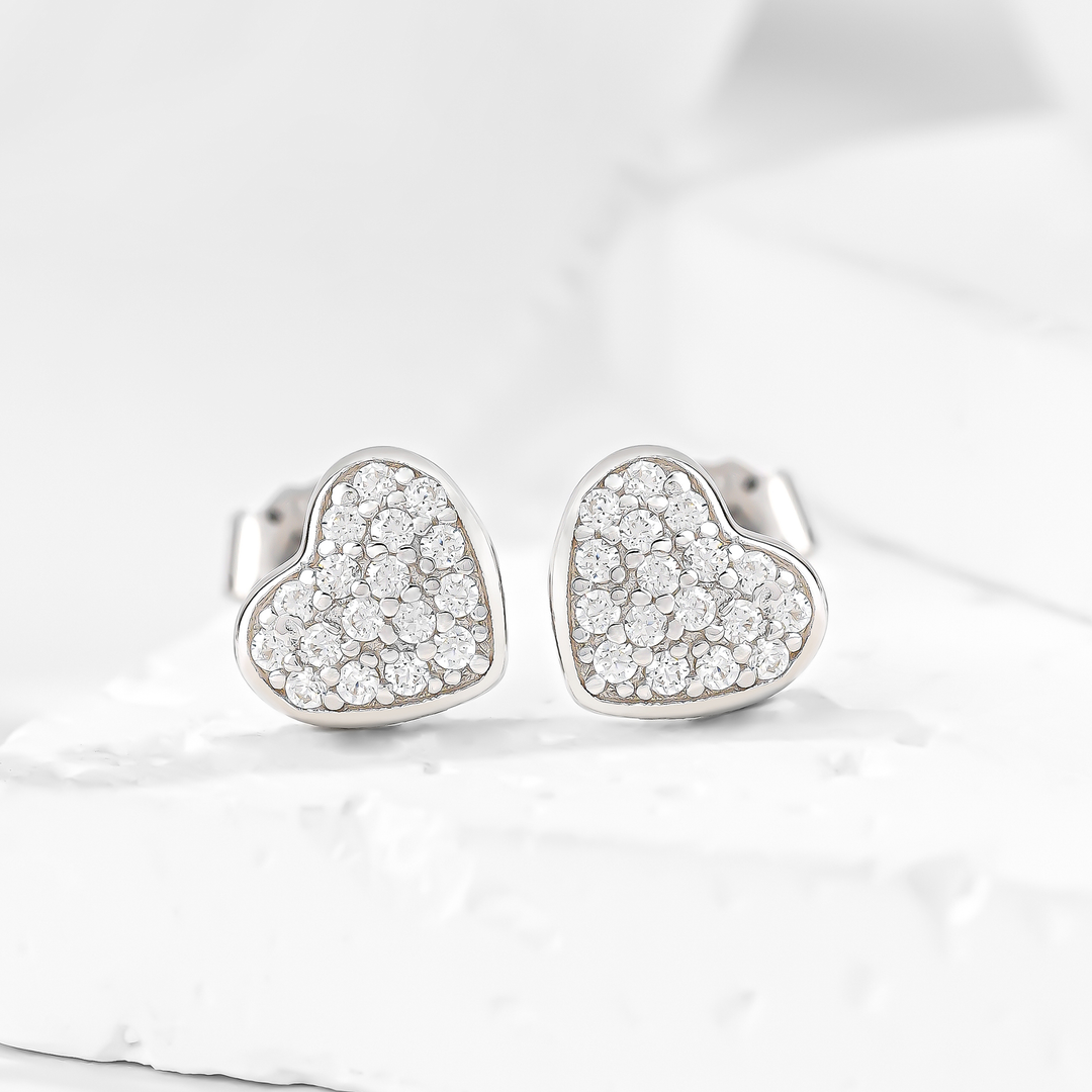 Aretes Plata 925 Love Mom