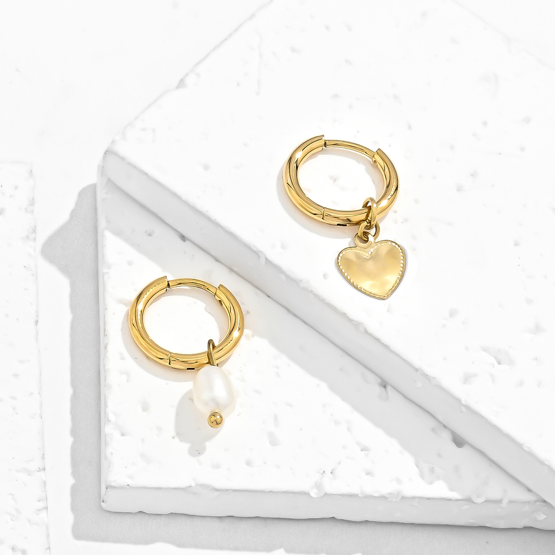 Aretes Acero Dulzura Perlada