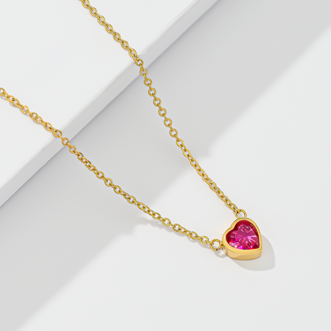 Collar Acero Encanto Rojo BELLE