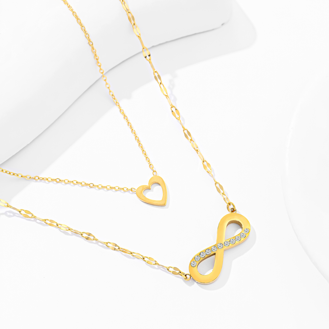 Collar Acero Corazón Infinito