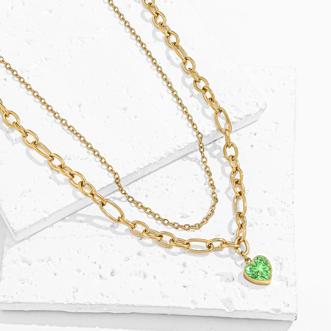 Collar Acero Pureza Esmeralda