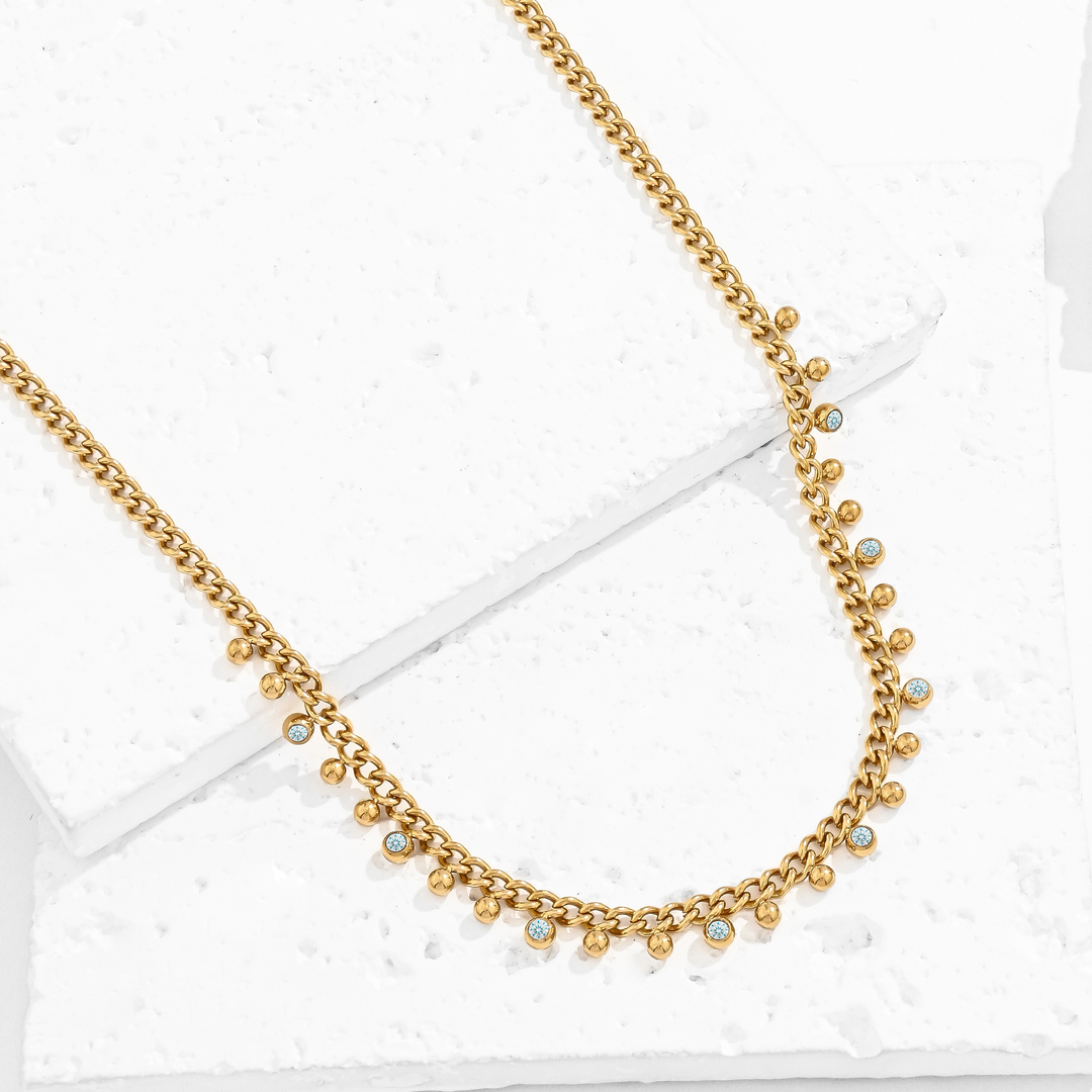 Collar Acero Rocío Dorado