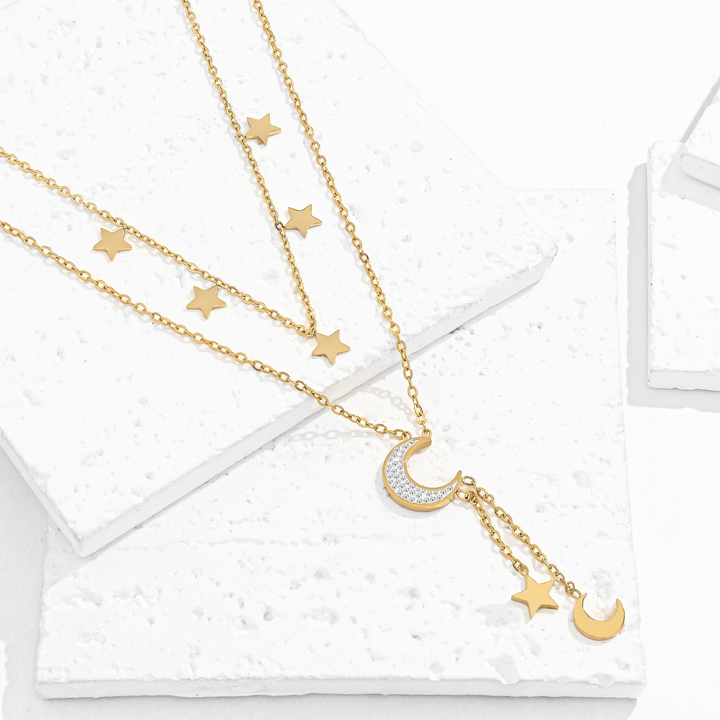 Collar Acero Constelación Dorada