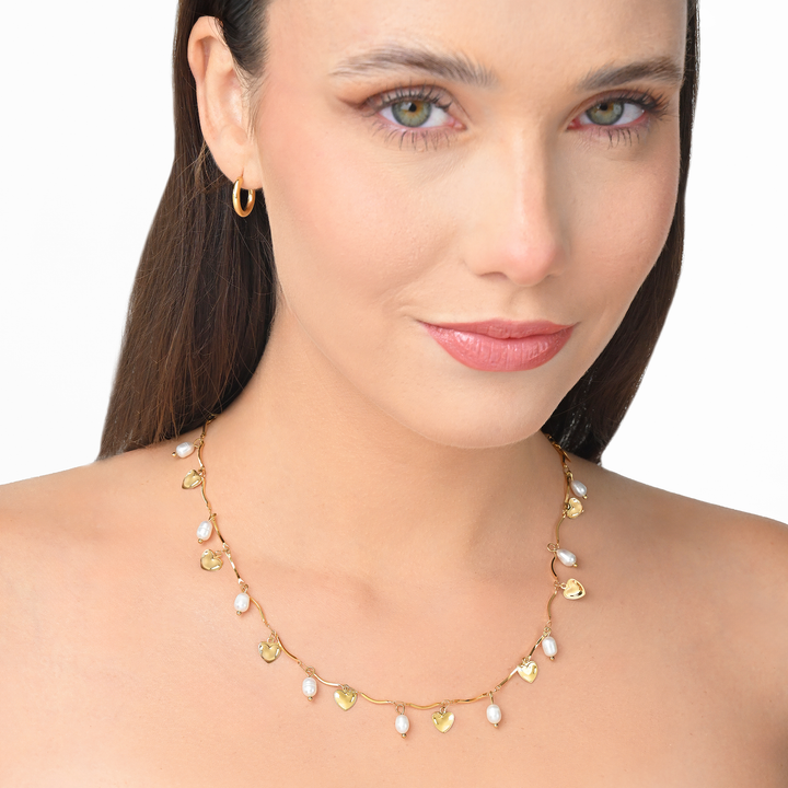 Collar Acero Dulzura Perlada