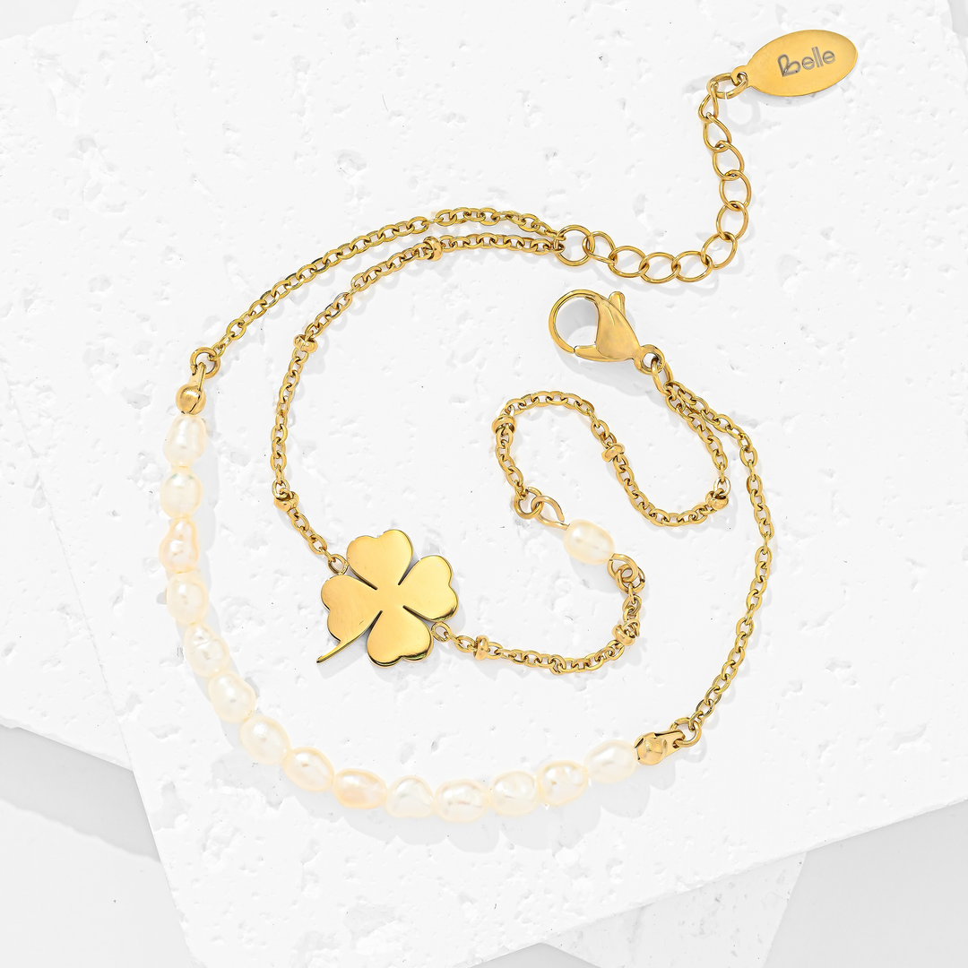 Pulsera Acero Trébol de la Suerte