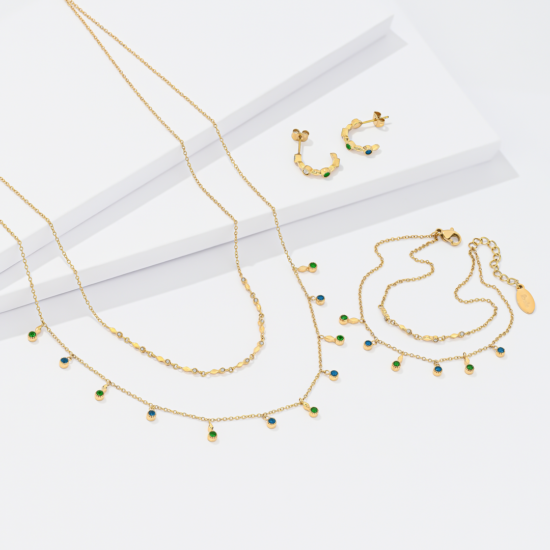 SET ACERO ENCANTO DE CRISTAL