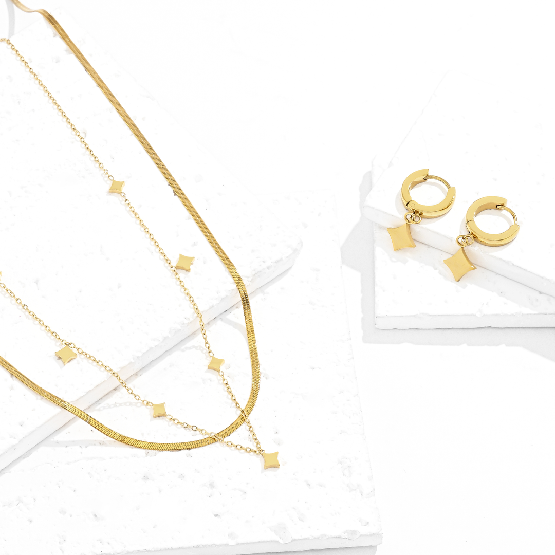 Set Acero Brillo Angular