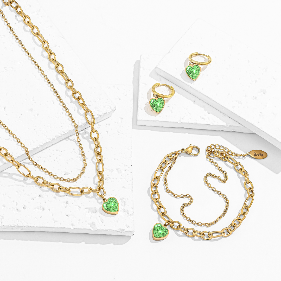 Set Acero Pureza Esmeralda