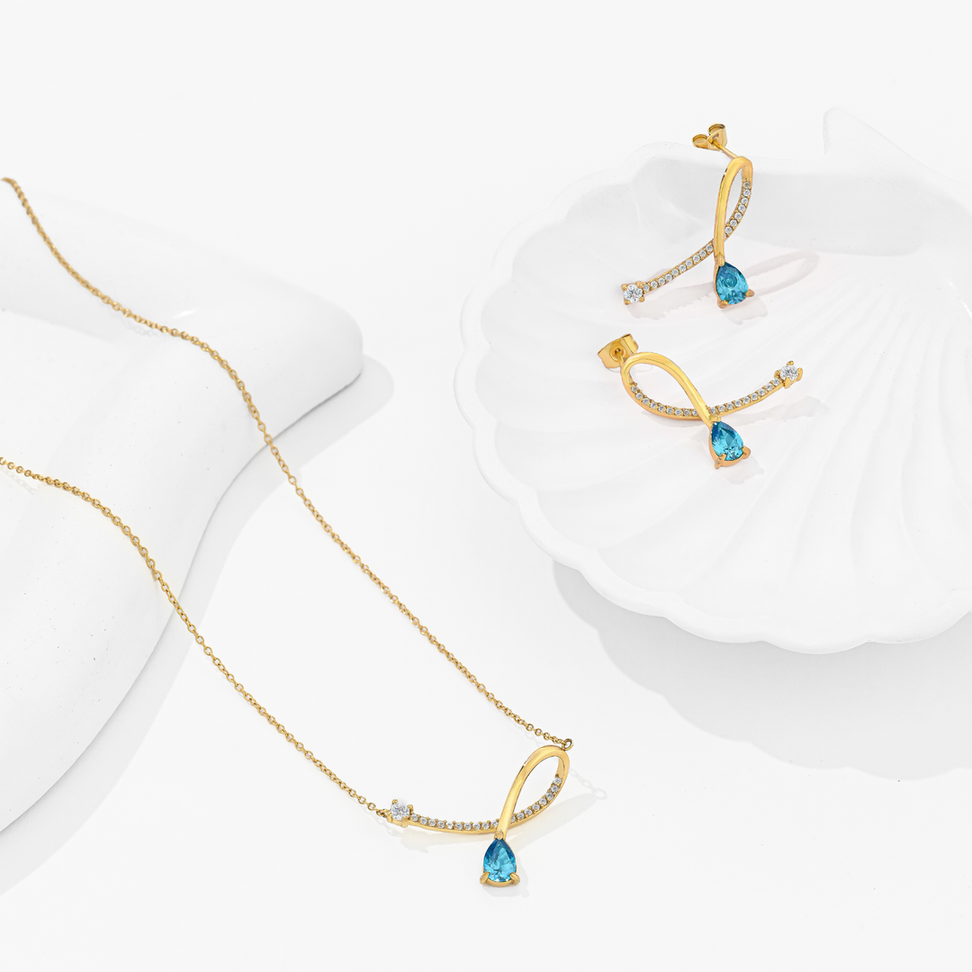 Set Acero Cielo Turquesa