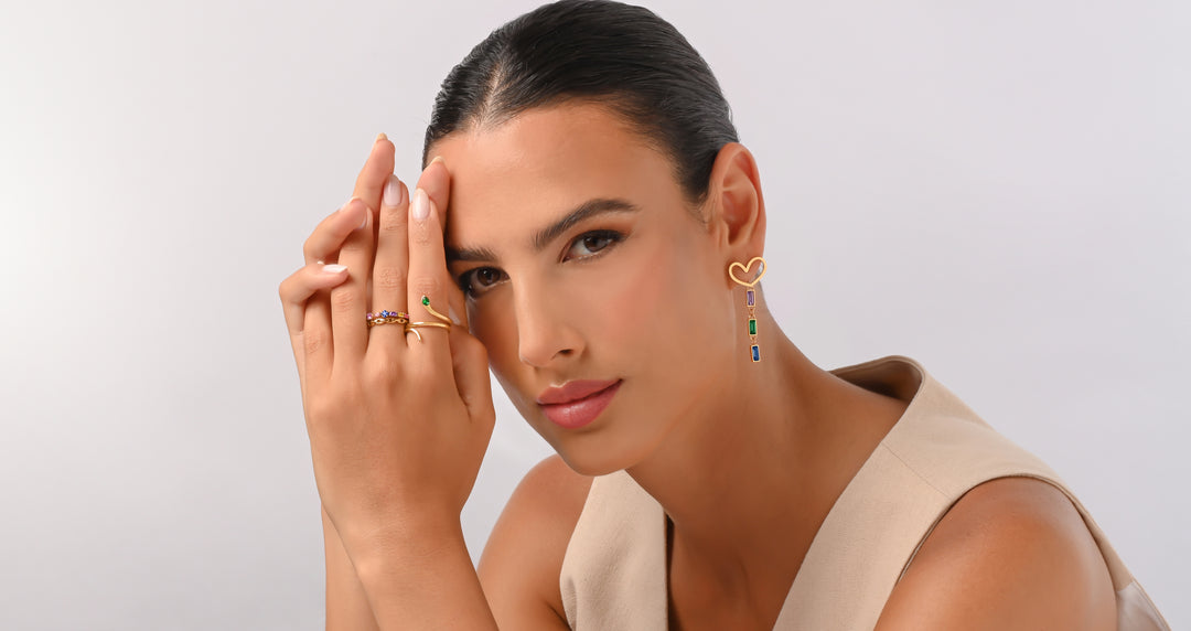 Acero aretes Belle