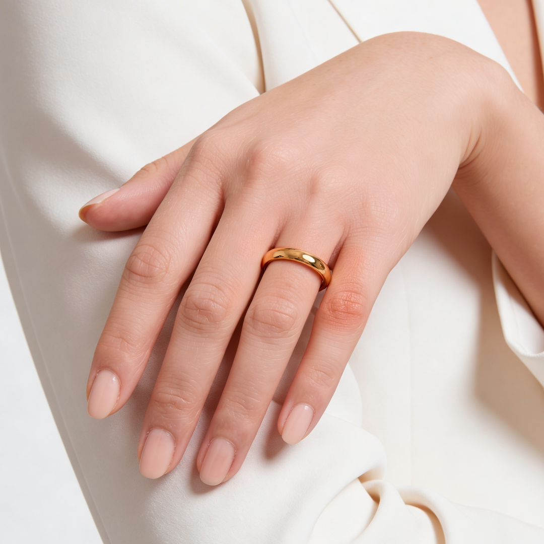 Anillo Tungsteno Satinado - Mujer