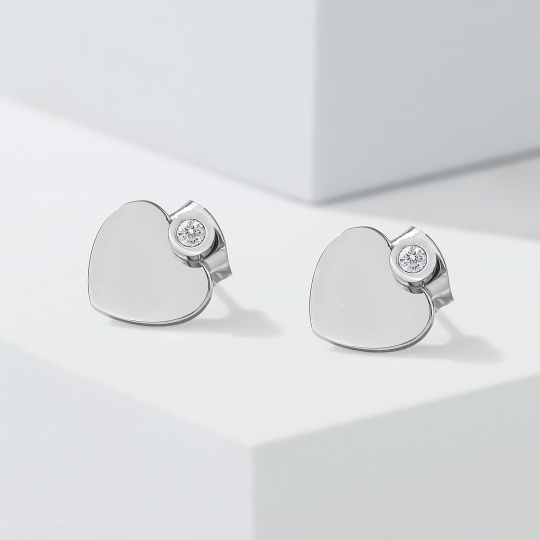 Aretes Corazón Zircon