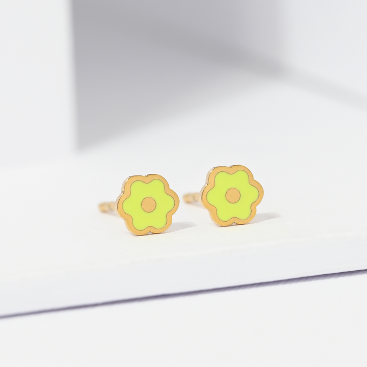 Arete Mini Flower Yellow BELLE