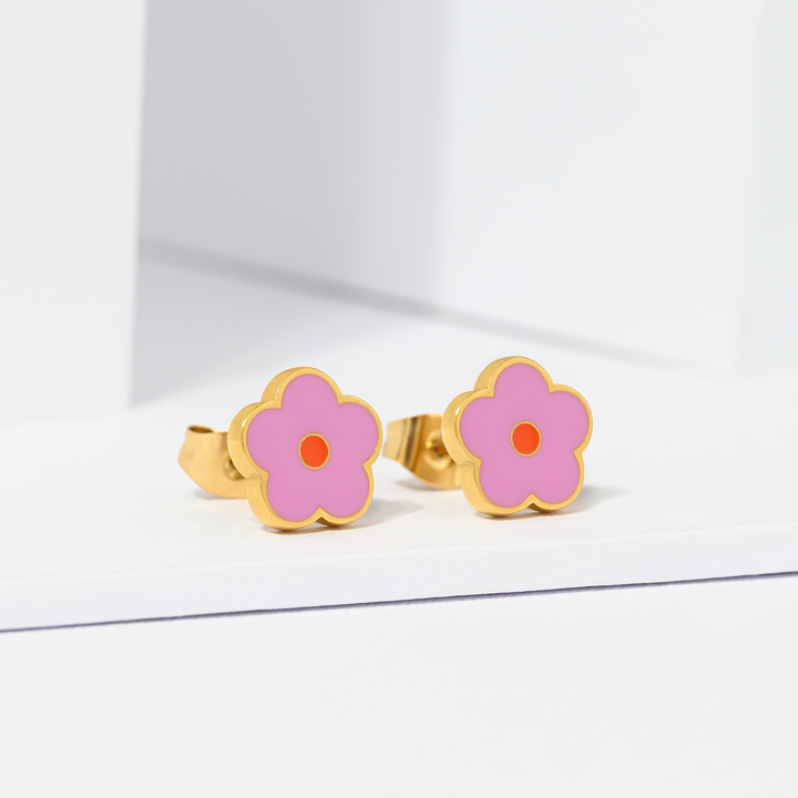 Arete Mini Flower Pink BELLE