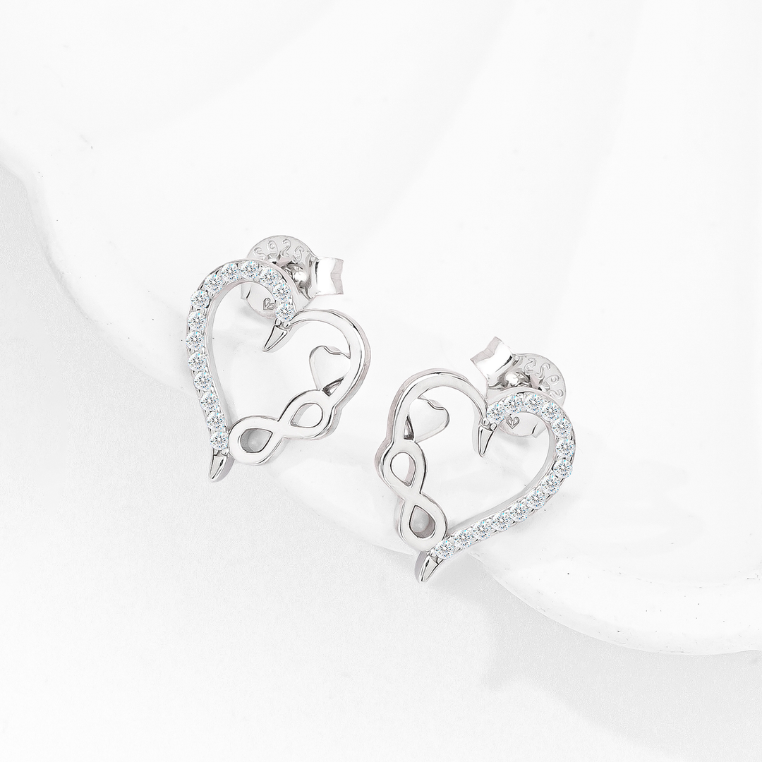 Aretes Plata 925 Infinito Amor