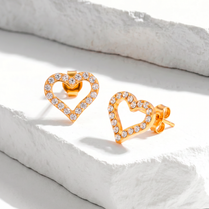 Aretes Acero Luz Corazón