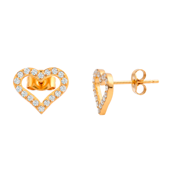 Aretes Acero Luz Corazón