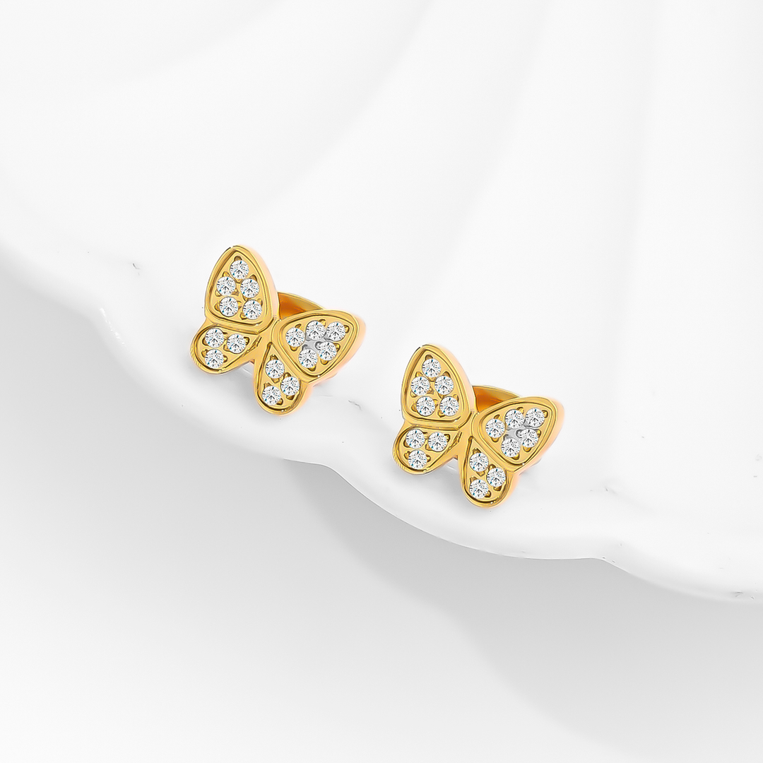 Aretes Acero Mariposas