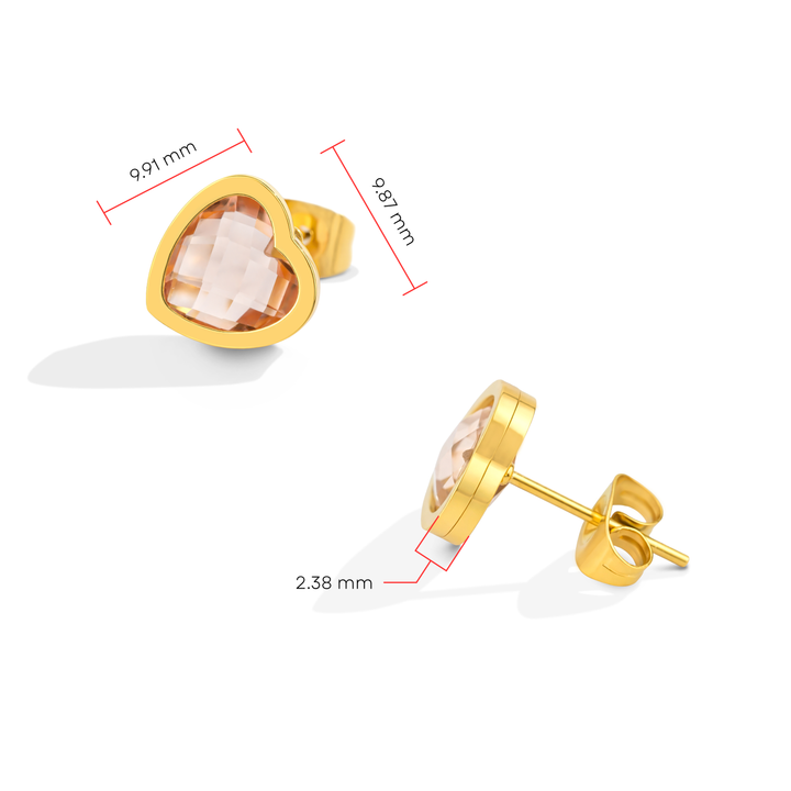 Aretes Acero Nude Heart