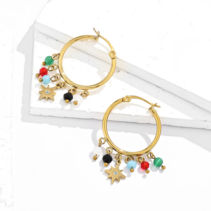 Aretes Acero Alegría Estelar