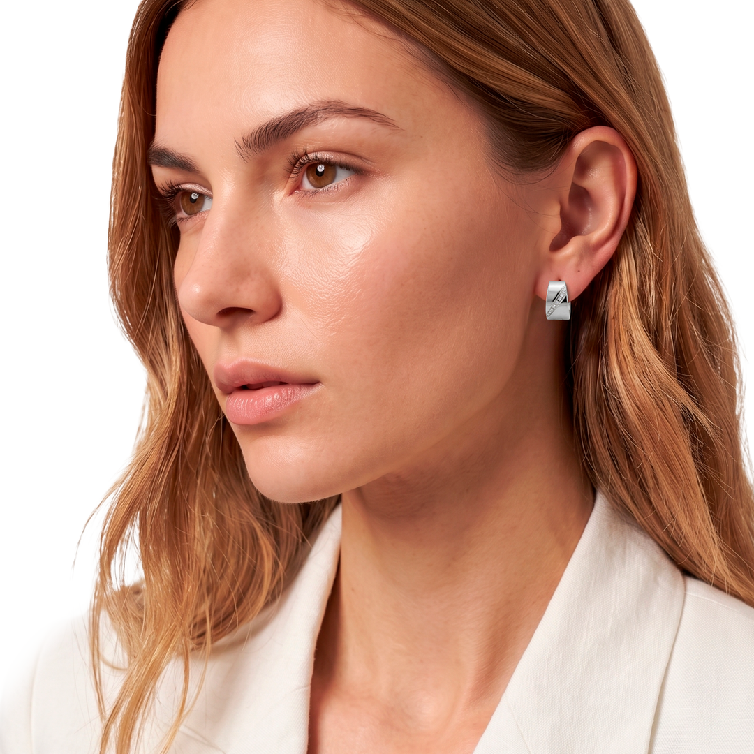 Aretes Argollas Acero Stella Maris