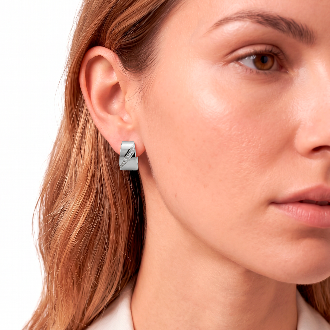 Aretes Argollas Acero Stella Maris