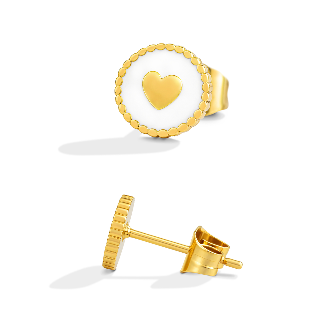 Aretes Acero Cúspide de Amor