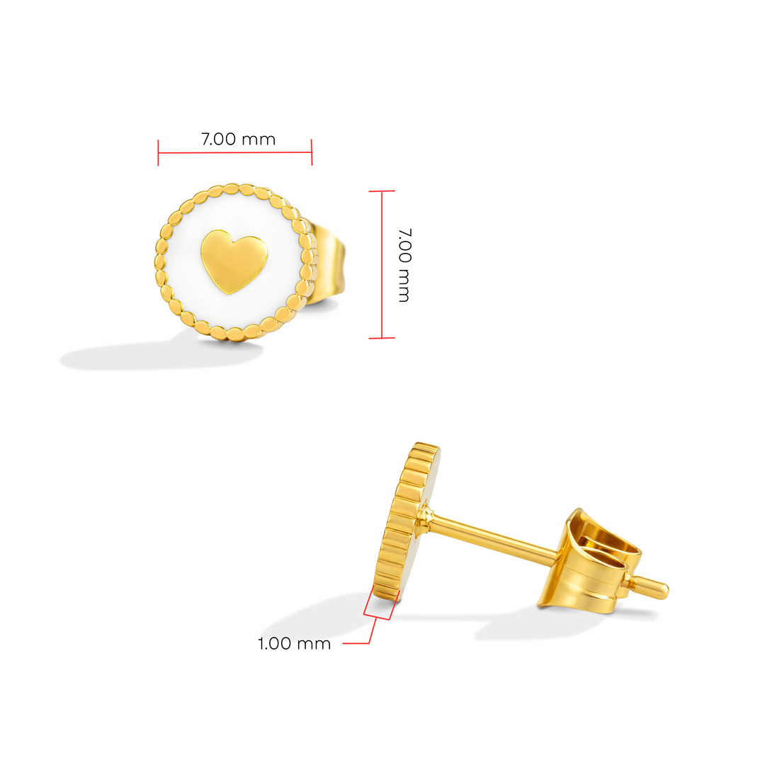 Aretes Acero Cúspide de Amor