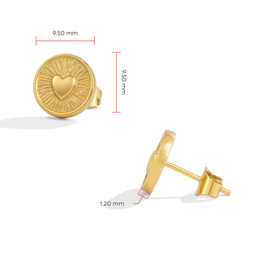 Aretes Acero Relieve de Amor