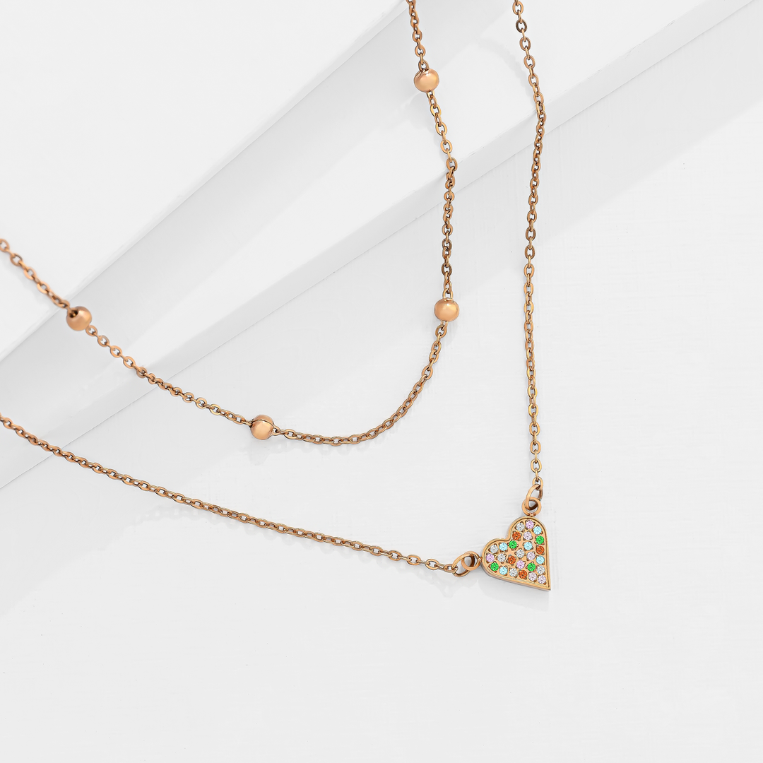 Collar Acero Heart Colorfull BELLE