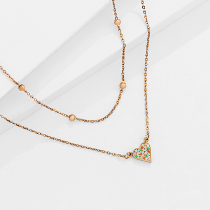Collar Acero Heart Colorfull BELLE