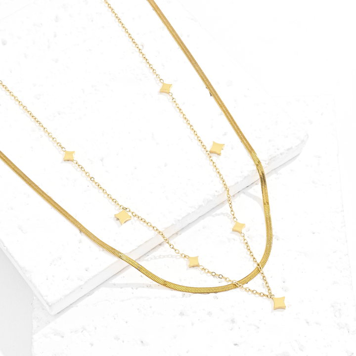 Collar Acero Brillo Angular