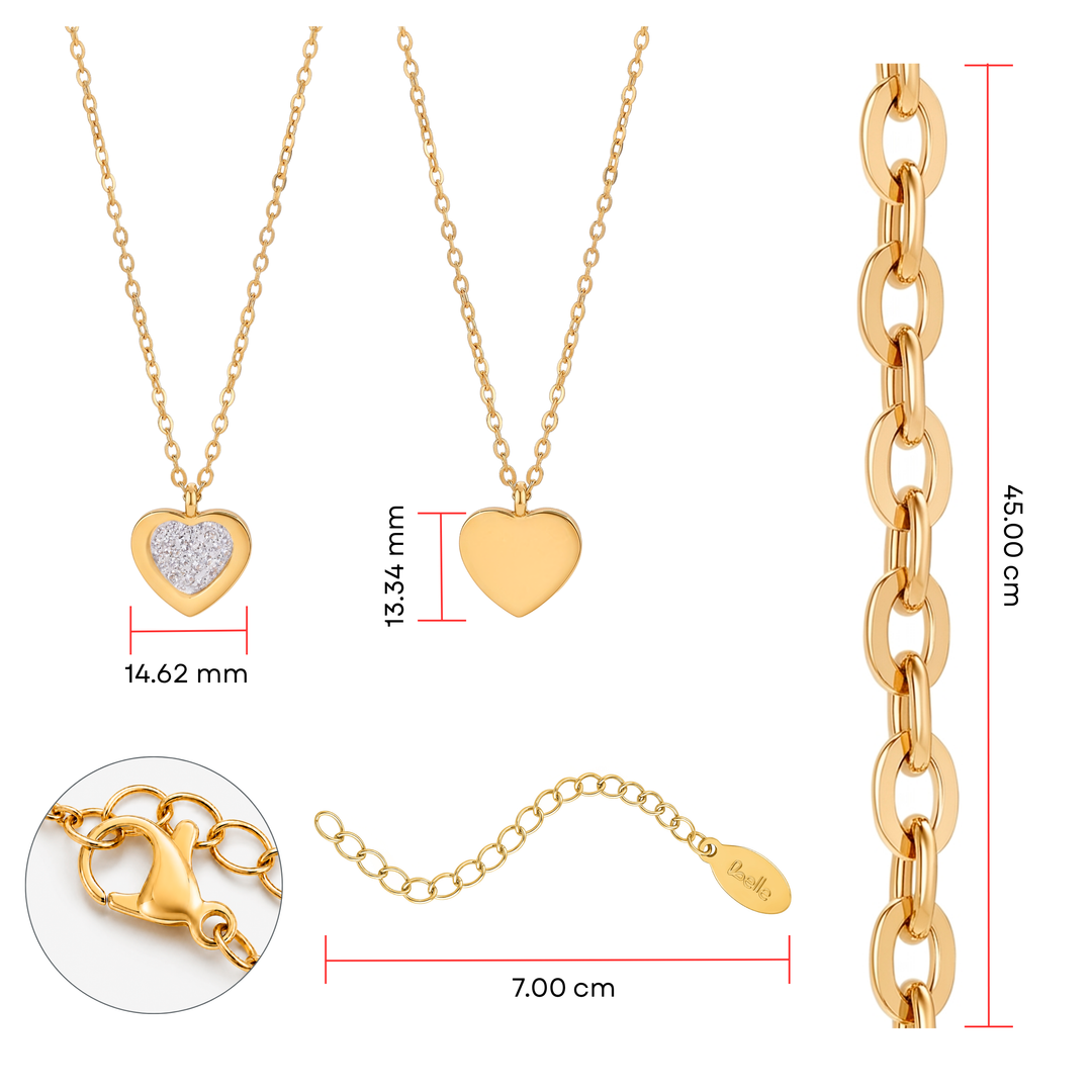 Collar Acero Strap Heart