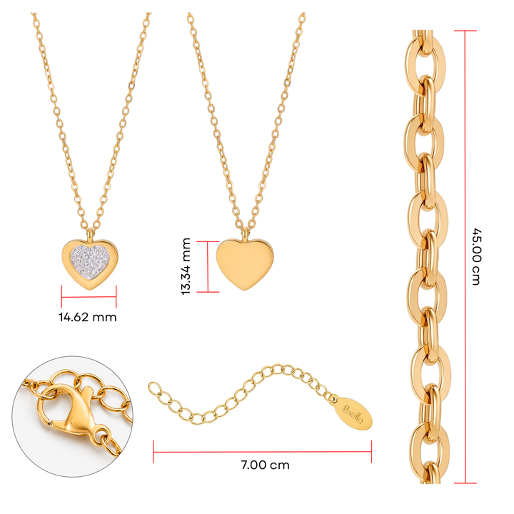Collar Acero Strap Heart