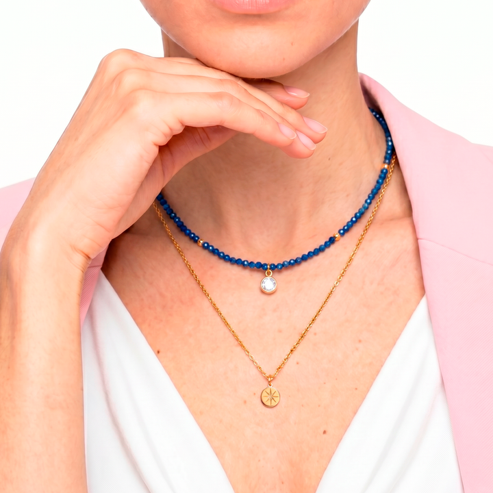 Collar Acero Stella Blue
