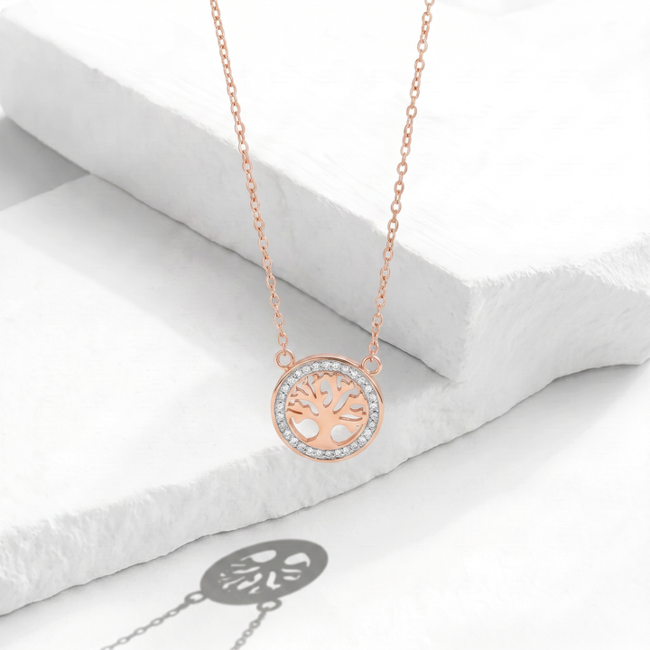 Collar Acero Rose Gold Blossom