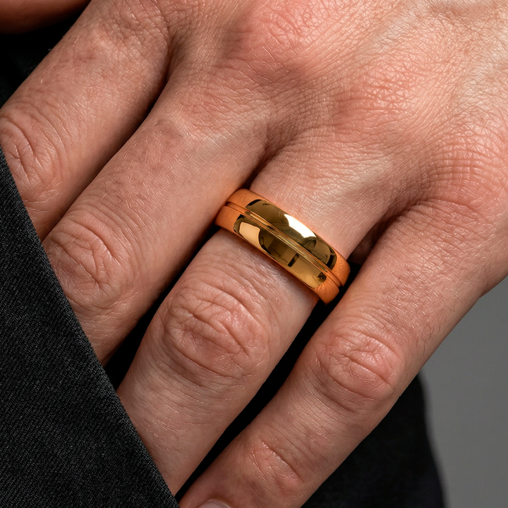 Anillo Tungsteno Felicidad - Hombre