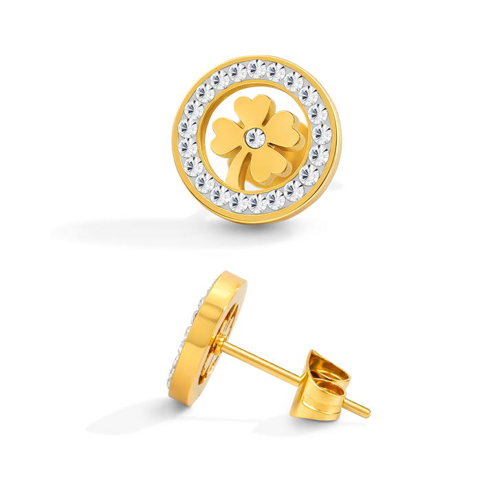 Aretes Acero Trébol del Rocío