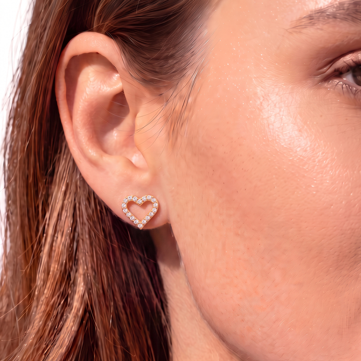 Aretes Acero Luz Corazón