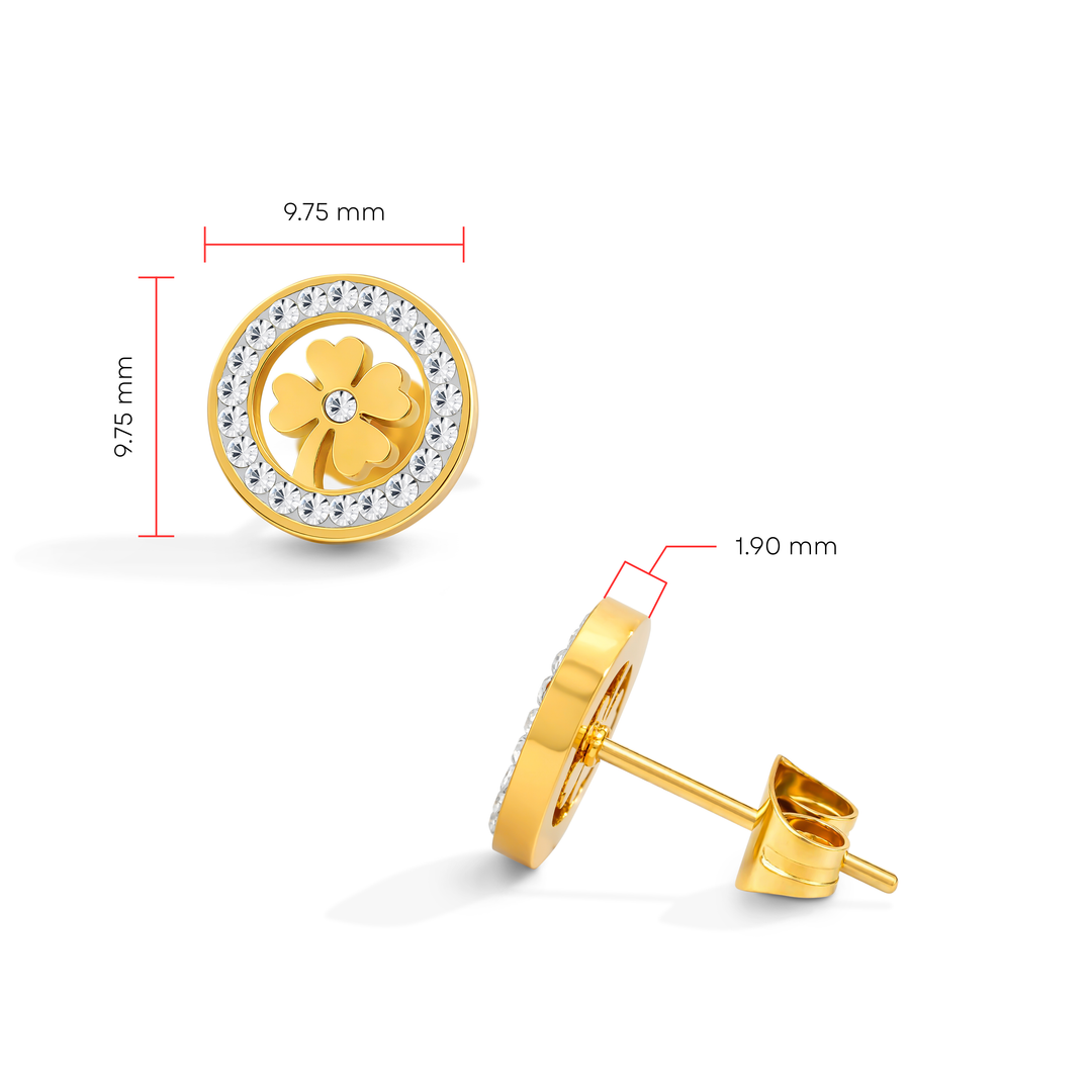 Aretes Acero Trébol del Rocío